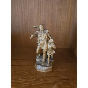 Vintage Hand Carved Wooden William Tell and Son.